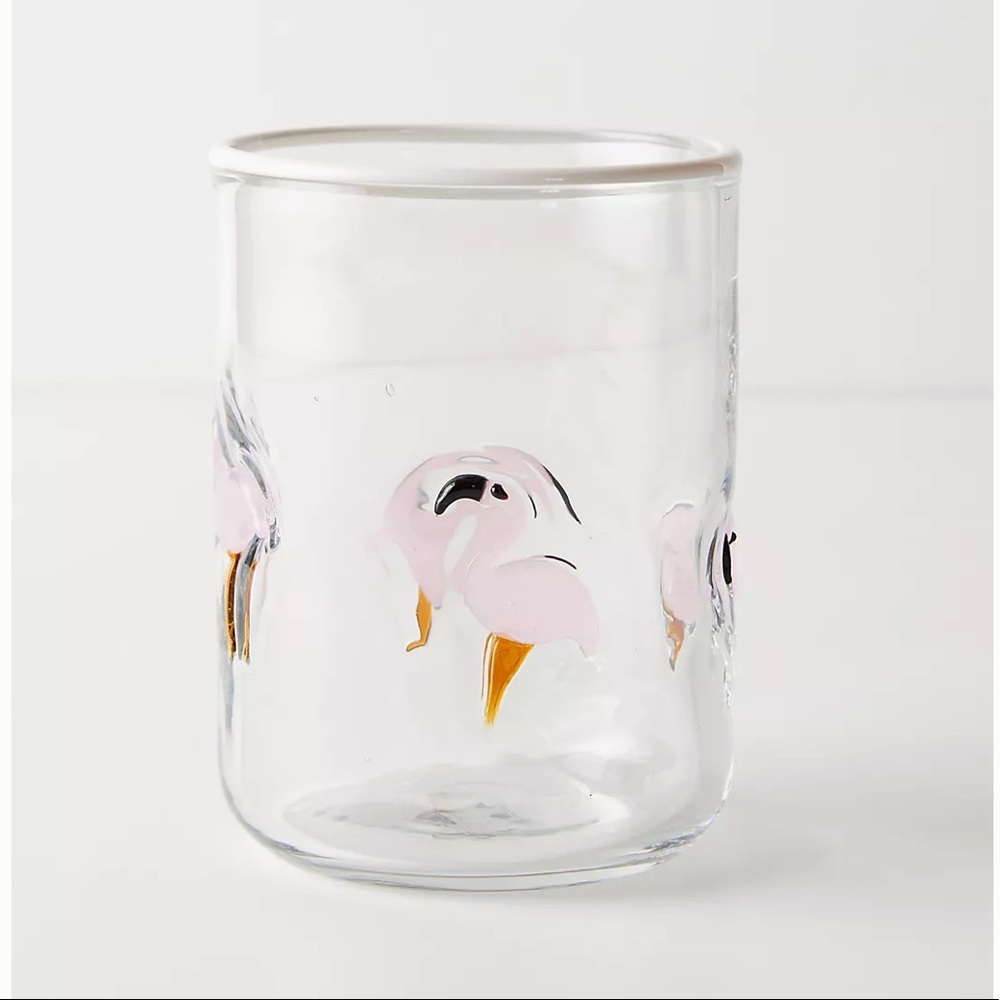 Crate&barrel 🦩Keko Flamingo Old Fashion Glasses - Picture 11 of 12